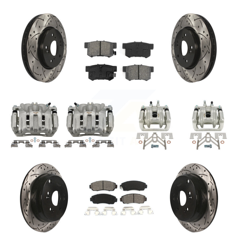 Kit de plaquettes semi-métalliques pour étrier de frein avant et arrière, Rotor fendu, pour Acura RD