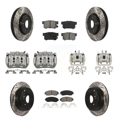 Kit de plaquettes semi-métalliques pour étrier de frein avant et arrière, Rotor fendu, pour Acura RD