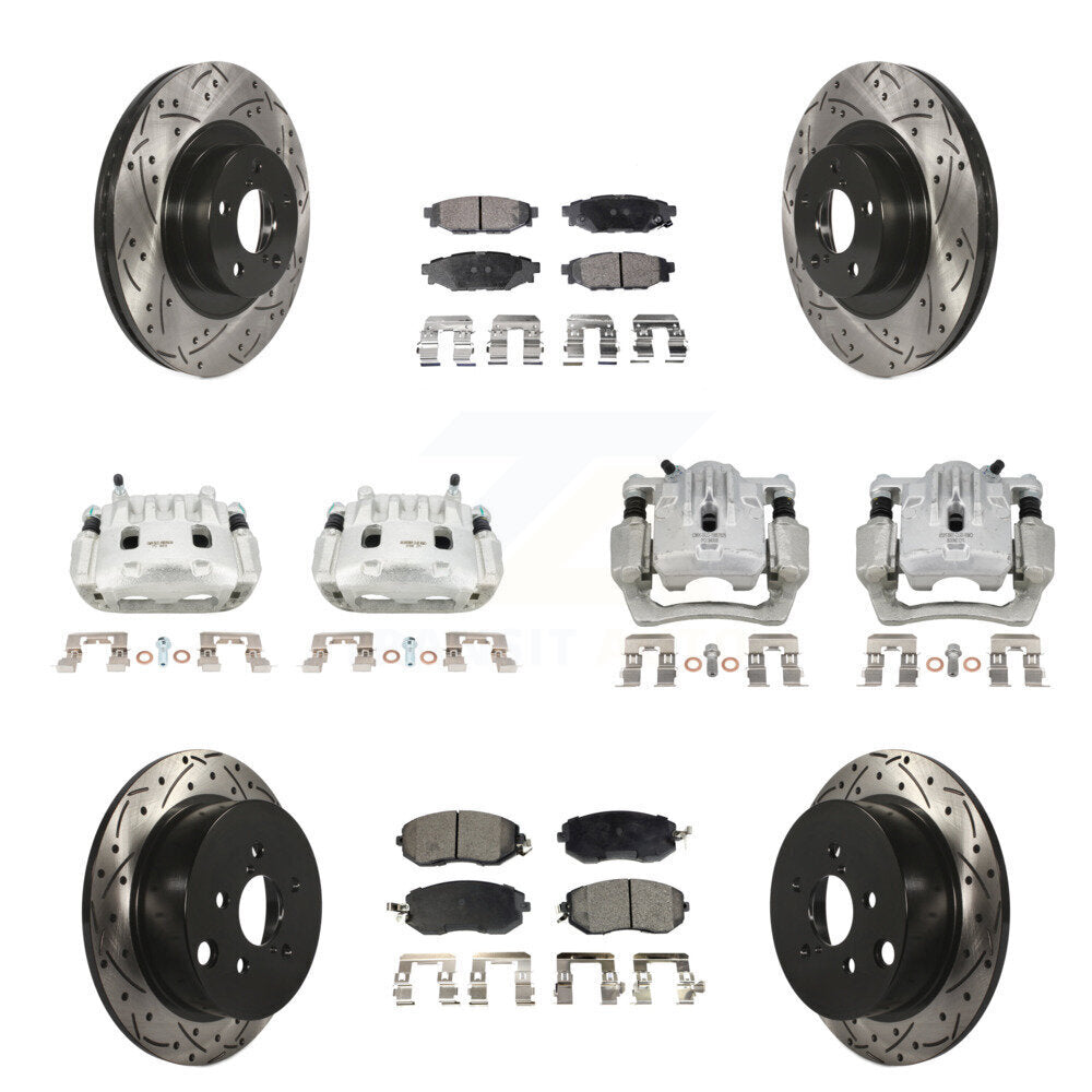 Kit de plaquettes semi-métalliques à rotor fendu pour étrier de frein avant et arrière (10 pièces) pour X