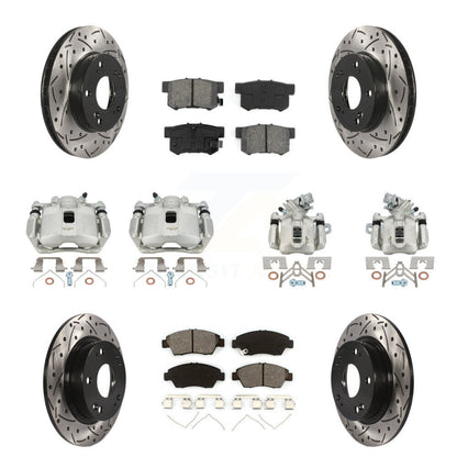 Kit de plaquettes semi-métalliques pour étrier de frein avant et arrière, Rotor fendu, pour Acura IL