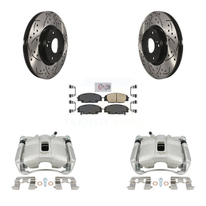 Kit de plaquettes en céramique pour étrier de frein avant, Rotors à fentes, pour Acura CSX type 07-10