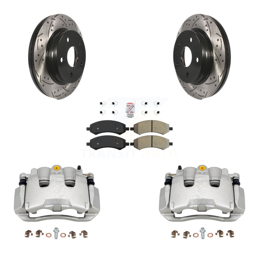 Kit de plaquettes semi-métalliques pour perceuse à étrier de frein avant, Rotor fendu, pour Chrysler Aspe
