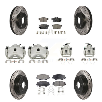 Kit de plaquettes en céramique pour Honda Accor, étrier de frein avant et arrière, fentes de perçage, Rotors