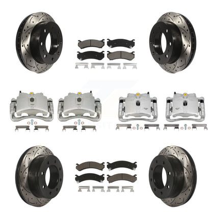 Kit de plaquettes en céramique pour étrier de frein avant et arrière, Rotors à fentes (10 pièces) pour GMC Sierr