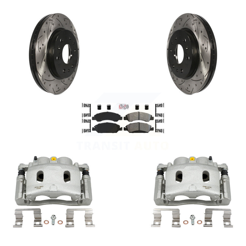 Kit de plaquettes semi-métalliques pour étrier de frein avant, Rotors à fentes, pour Chevrolet GMC X