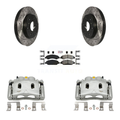 Kit de plaquettes semi-métalliques pour étrier de frein avant, Rotors à fentes, pour Chevrolet GMC X