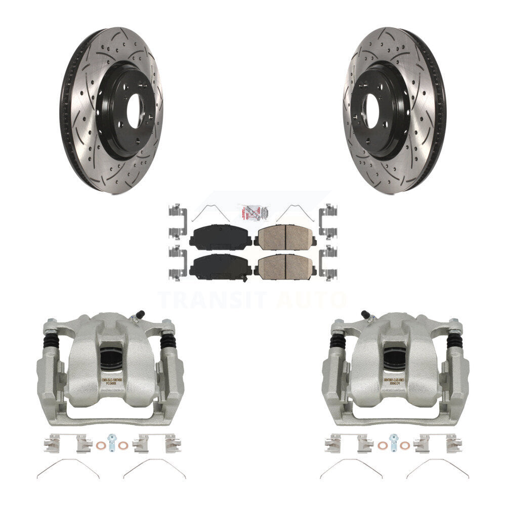 Kit de plaquettes en céramique pour perceuse à étrier enduit de frein avant, Rotors fendus, pour Honda Accor