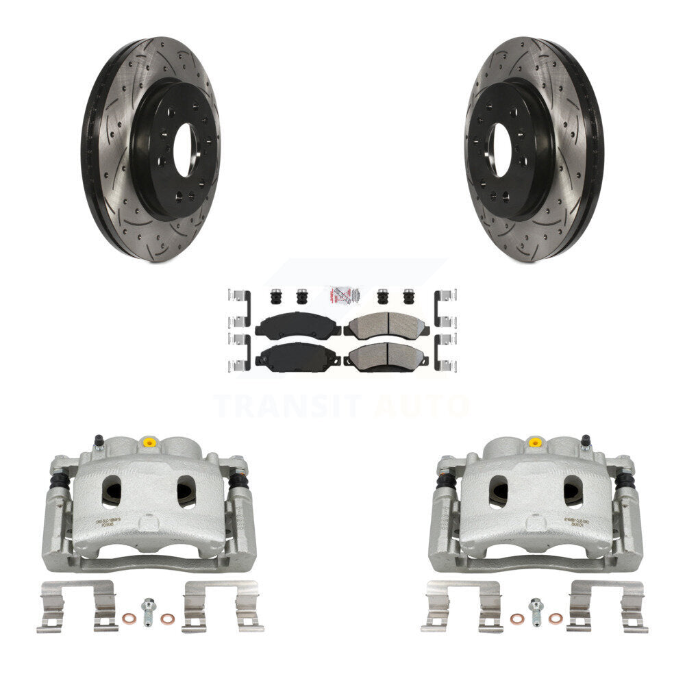 Kit de plaquettes semi-métalliques pour étrier de frein avant, Rotors à fentes, pour Chevrolet GMC X