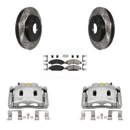 Kit de plaquettes semi-métalliques pour étrier de frein avant, Rotors à fentes, pour Chevrolet GMC X