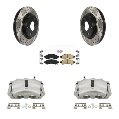 Kit de plaquettes en céramique de Rotor de fente de foret d'étrier de frein avant pour GMC Acadia Buick Satur