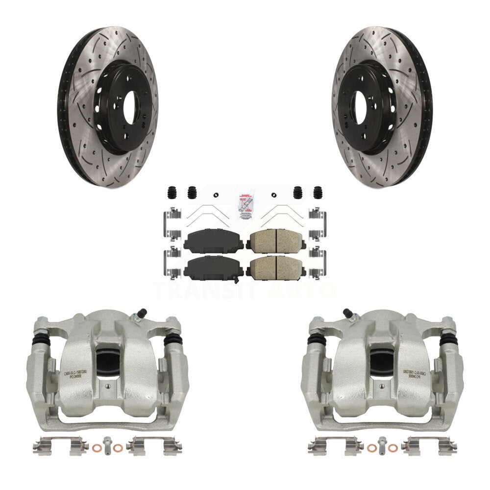 Kit de plaquettes en céramique pour étrier de frein avant, Rotors fendus, pour Acura RD 2016 – 2018