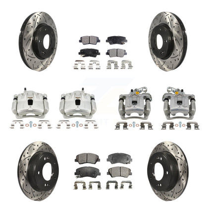Kit de plaquettes en céramique pour étrier de frein avant et arrière, Rotor fendu, pour Hyundai Elantr