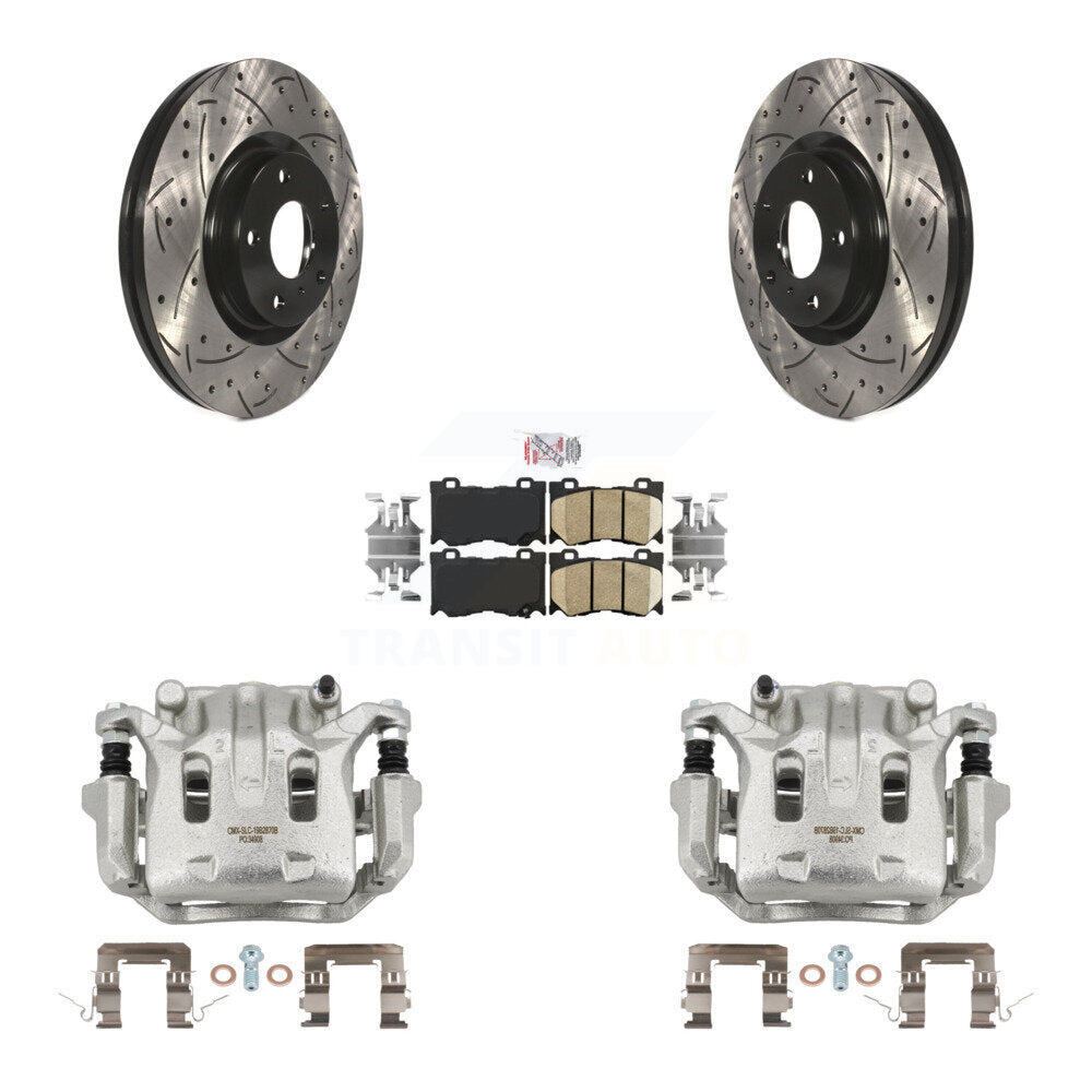 Kit de plaquettes en céramique pour étrier de frein avant, Rotors à fentes, pour INFINITI G37 AW 09-13