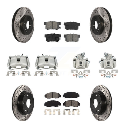 Kit de plaquettes semi-métalliques pour étrier de frein avant et arrière, Rotor fendu, pour Acura CS