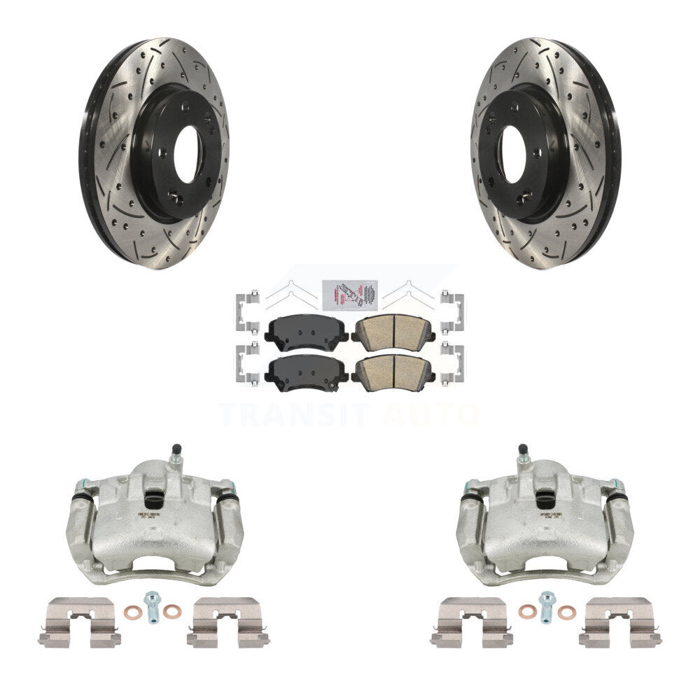 Kit de plaquettes en céramique pour perceuse à étrier de frein avant, Rotor fendu, pour Kia Forte Hyundai G