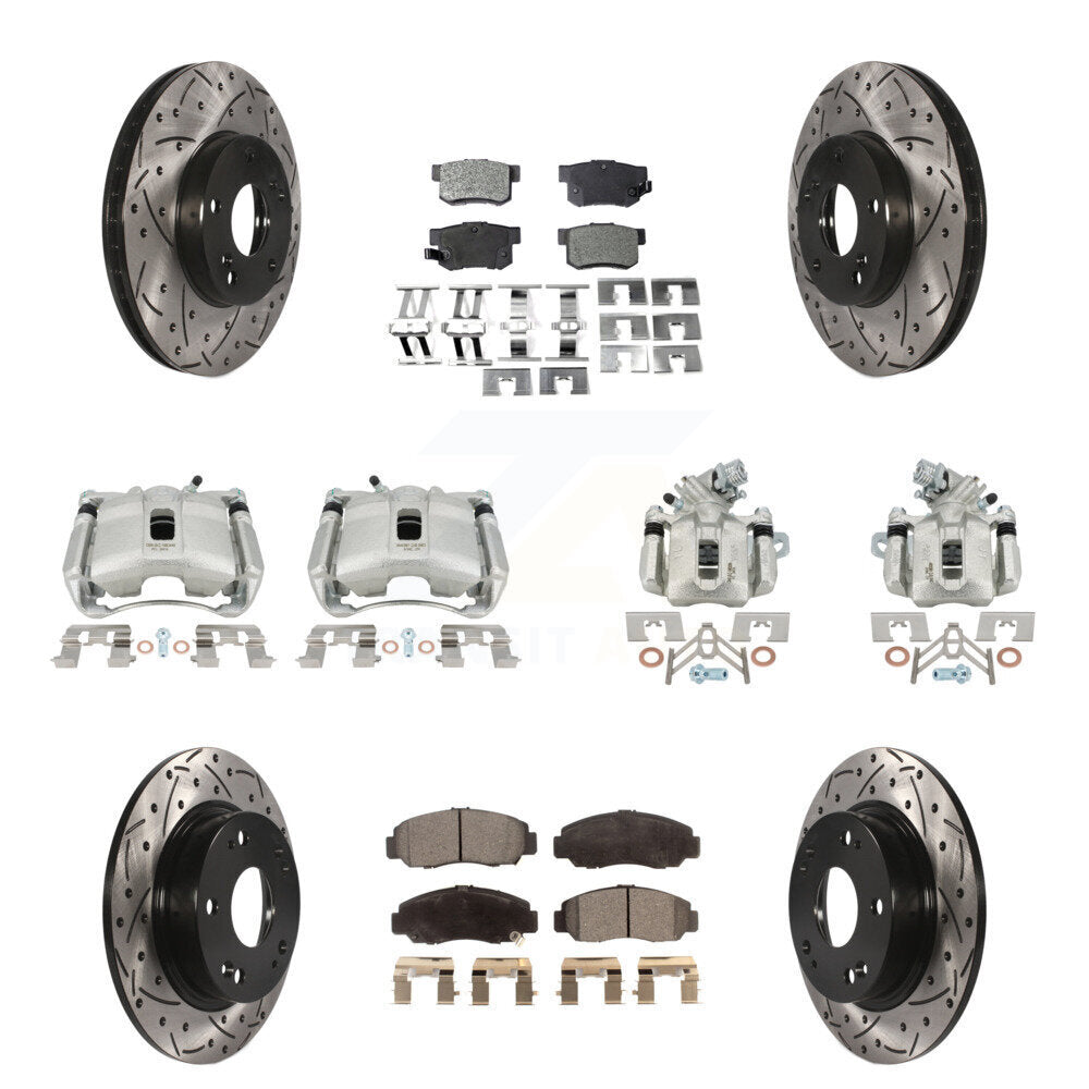 Kit de plaquettes semi-métalliques pour étrier de frein avant et arrière, Rotor fendu, pour Acura CS