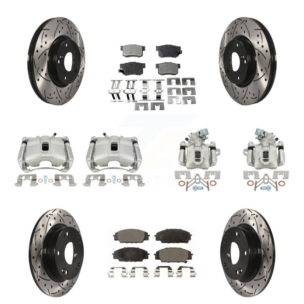 Kit de plaquettes semi-métalliques pour étrier de frein avant et arrière, Rotor fendu, pour Acura CS