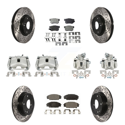 Kit de plaquettes semi-métalliques pour étrier de frein avant et arrière, Rotor fendu, pour Acura CS