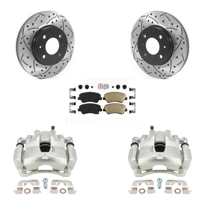 Kit de plaquettes en céramique pour étrier de frein avant, Rotors à fentes, pour Hyundai Accent Kia Ri