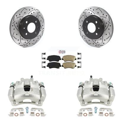 Kit de plaquettes en céramique pour étrier de frein avant, Rotors à fentes, pour Hyundai Accent Kia Ri
