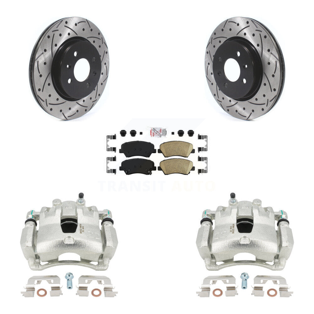 Kit de plaquettes en céramique pour étrier de frein avant, fente de perçage, Rotor, pour Kia Rio LX/E 2017