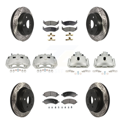 Kit de plaquettes en céramique pour étrier de frein avant et arrière, Rotors fendus, pour Dodge Ram 150