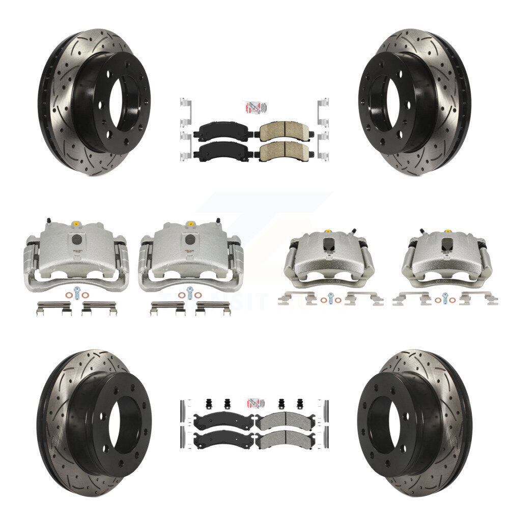 Kit de plaquettes Ameribrakes pour perceuse à étrier de frein avant et arrière, rotors fendus (10 pièces) pour GM