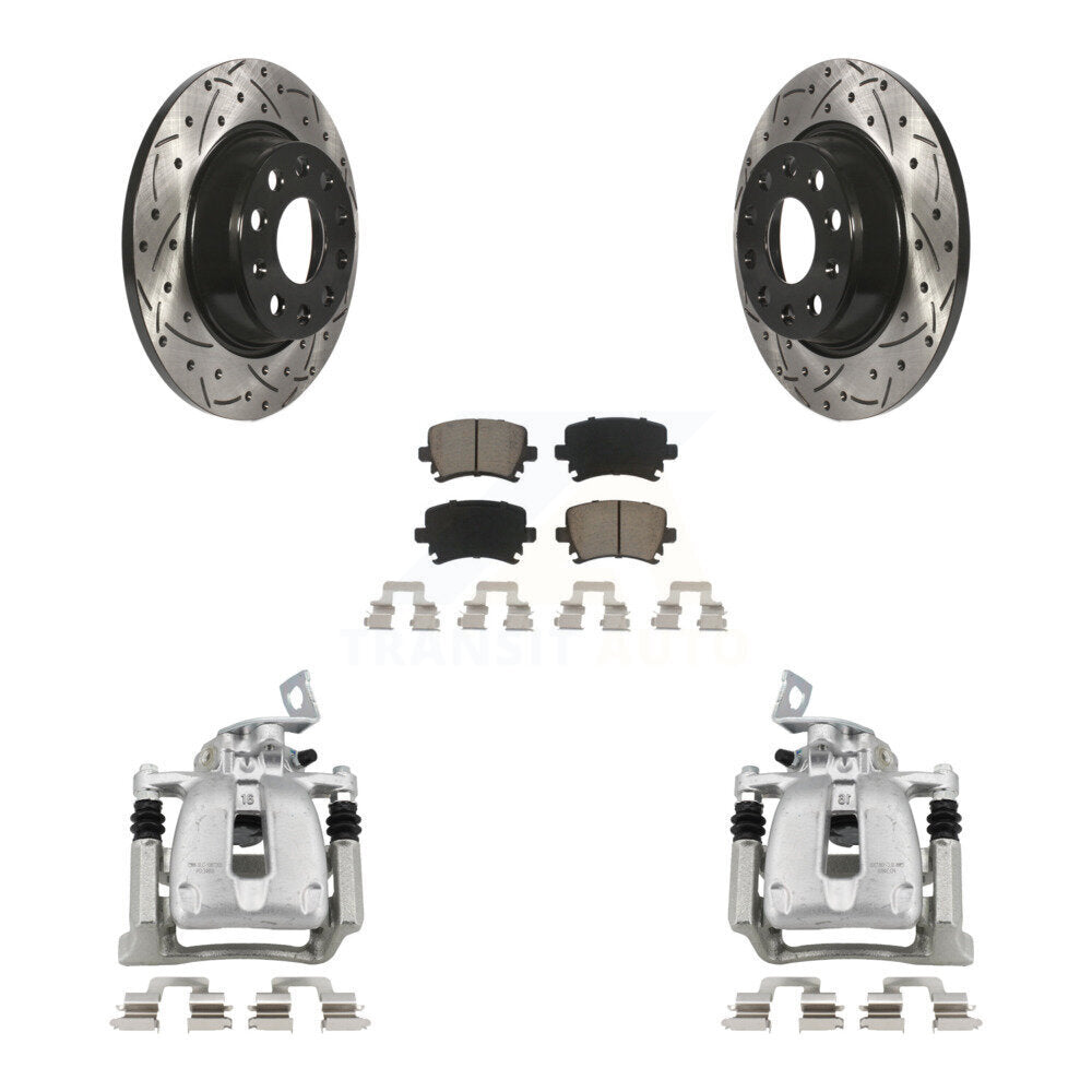 Kit de plaquettes en céramique pour étrier de frein arrière, Rotors fendus, pour Volkswagen CC Passa