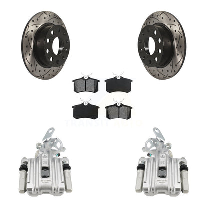 Étrier de frein arrière, Rotor à fente percé, Kit de plaquettes semi-métalliques pour Volkswagen Jett