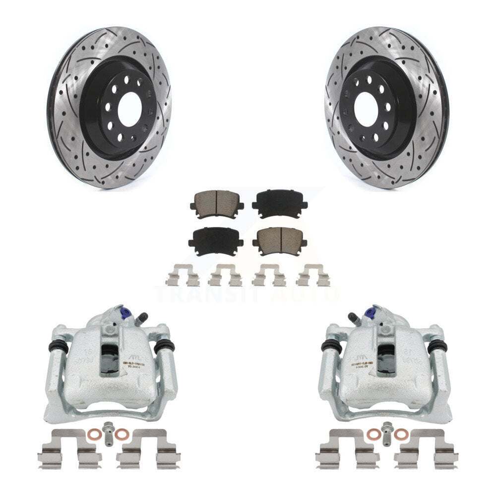 Kit de plaquettes en céramique pour étrier de frein arrière, Rotors fendus, pour Volkswagen CC Passa