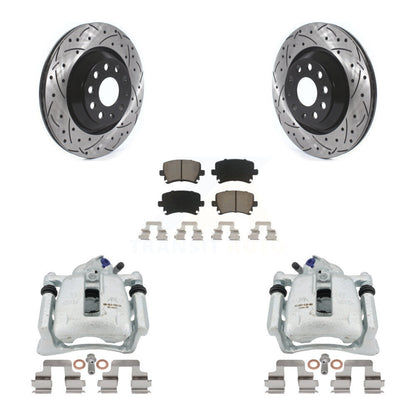 Kit de plaquettes en céramique pour étrier de frein arrière, Rotors fendus, pour Volkswagen CC Passa
