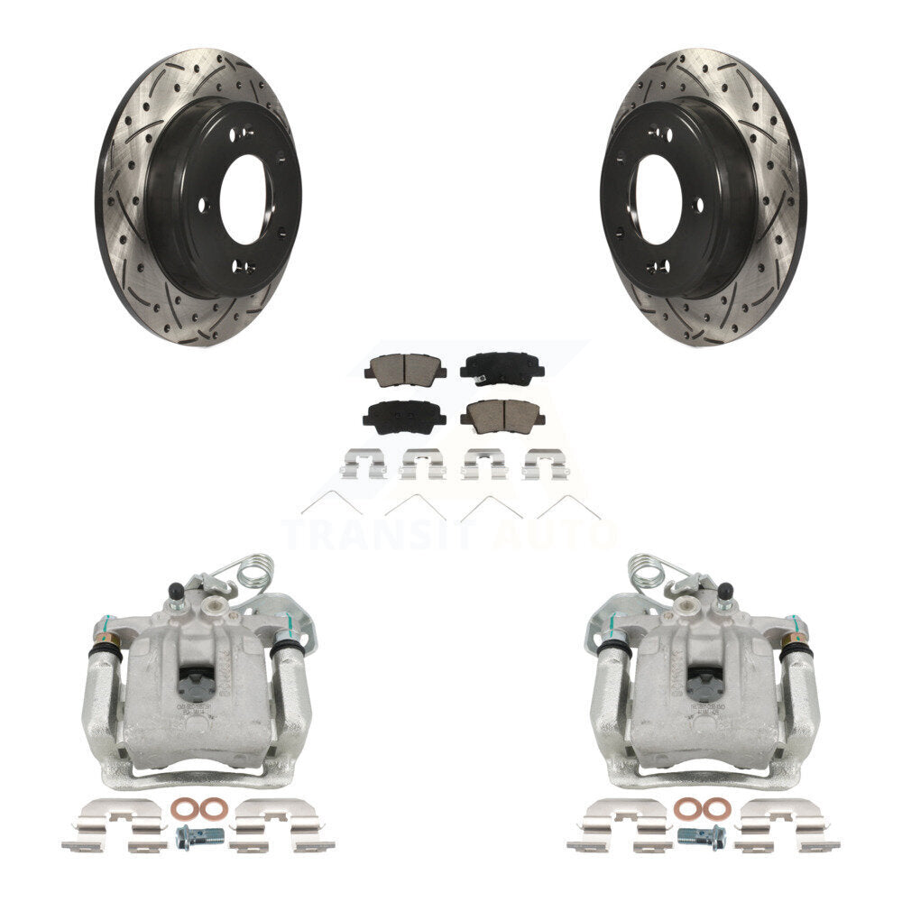 Kit de plaquettes en céramique pour étrier de frein arrière, Rotors fendus, pour Hyundai Elantra 2.0