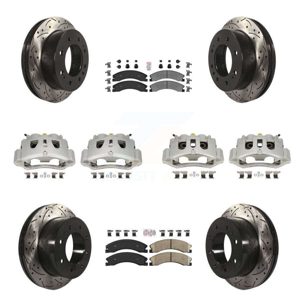 Kit de plaquettes Ameribrakes pour étrier de frein avant et arrière, Rotors à fente (10 pièces) pour GMC H