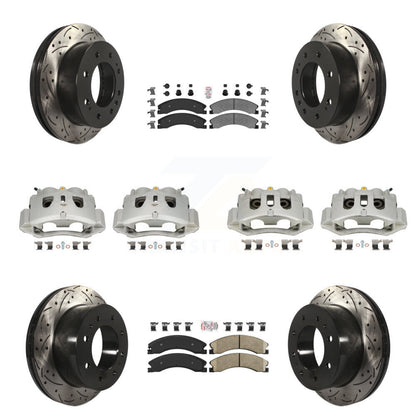 Kit de plaquettes Ameribrakes pour étrier de frein avant et arrière, Rotors à fente (10 pièces) pour GMC H