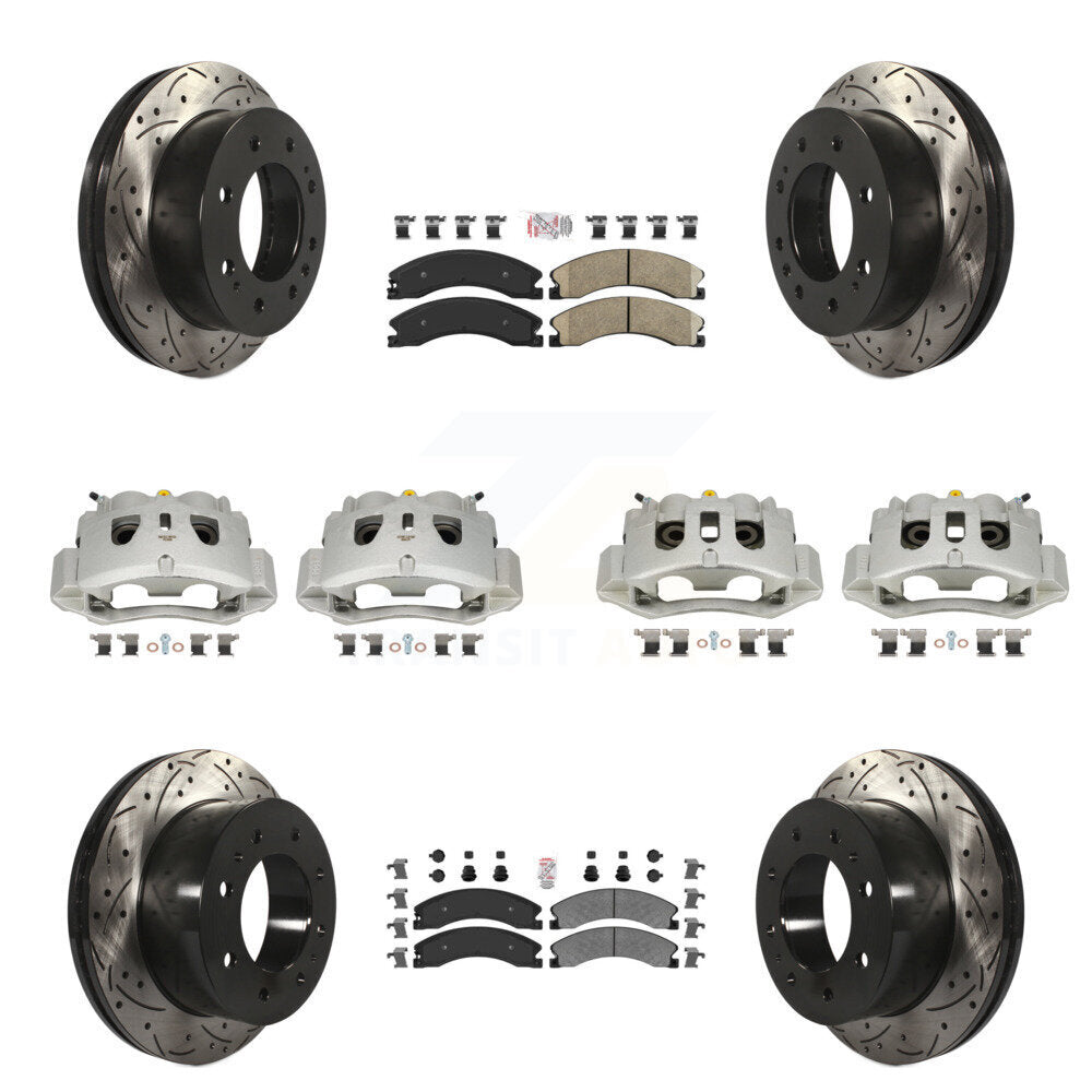 Kit de plaquettes Ameribrakes pour étrier de frein avant et arrière, Rotors à fente (10 pièces) pour GMC H