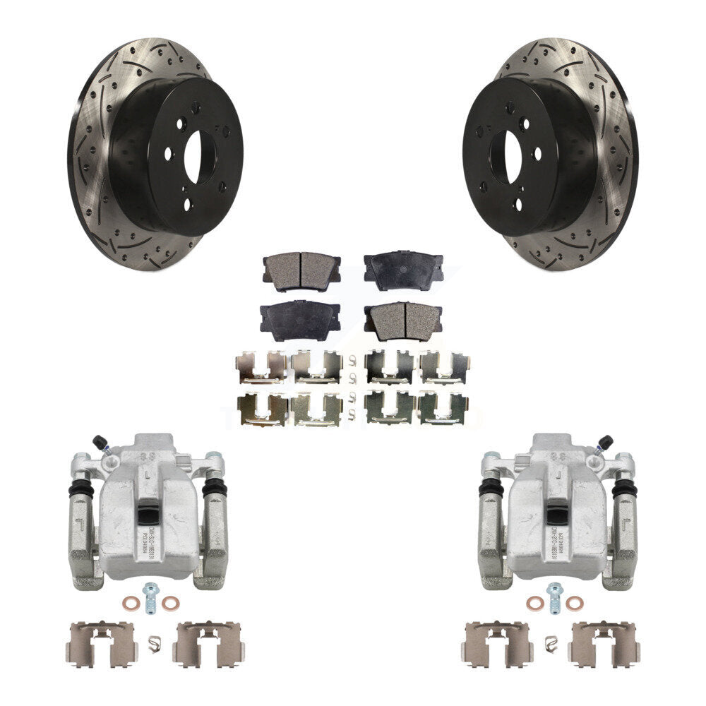 Kit de plaquettes en céramique pour étrier de frein arrière, Rotor à fente, pour Toyota Camry Lexus ES35