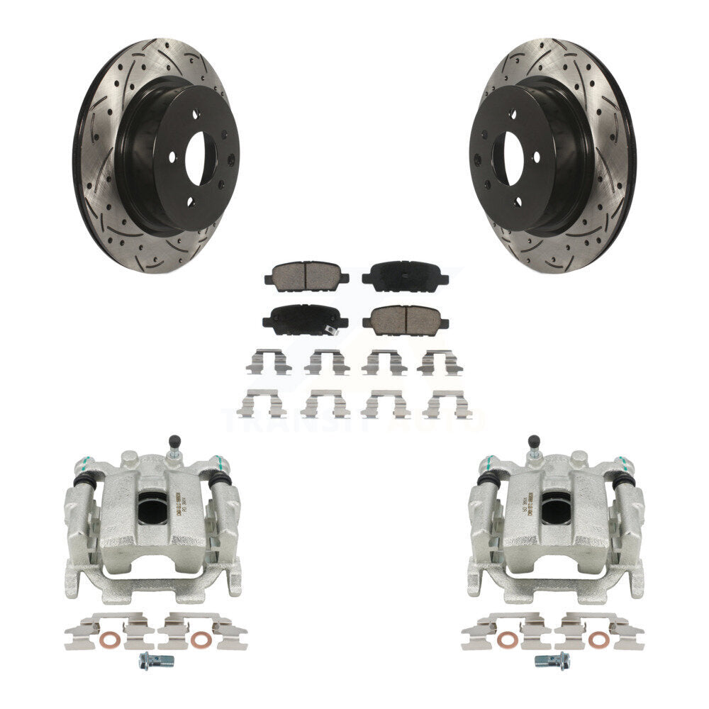 Kit de plaquettes en céramique pour étrier de frein arrière, fente de perçage, Rotor, pour INFINITI G37 QX50 Nissa
