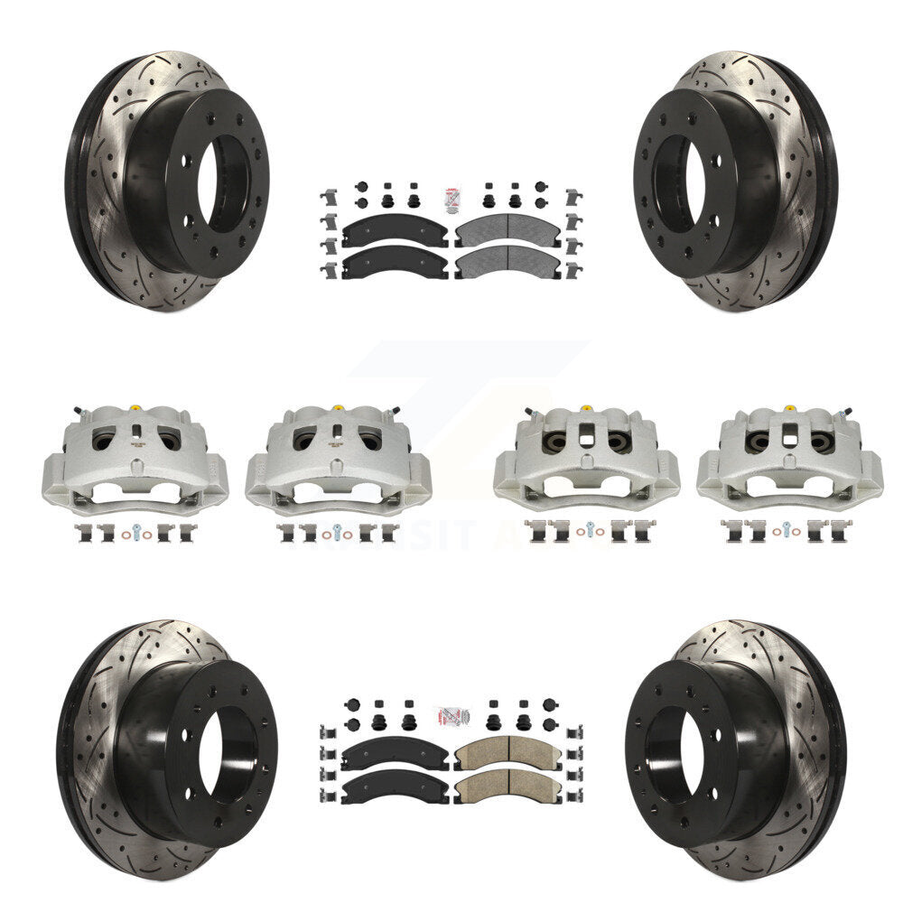 Kit de plaquettes Ameribrakes pour étrier de frein avant et arrière, Rotors à fente (10 pièces) pour GMC H