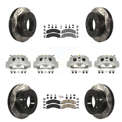 Kit de plaquettes Ameribrakes pour étrier de frein avant et arrière, Rotors à fente (10 pièces) pour GMC H