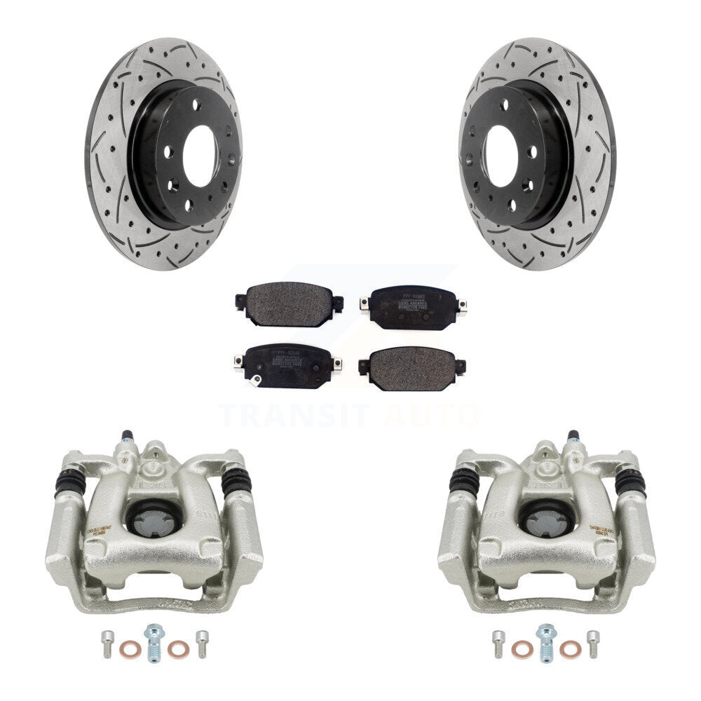 Kit de plaquettes semi-métalliques de Rotor de fente d'étrier de manteau de frein arrière pour Mazda 3 Spor