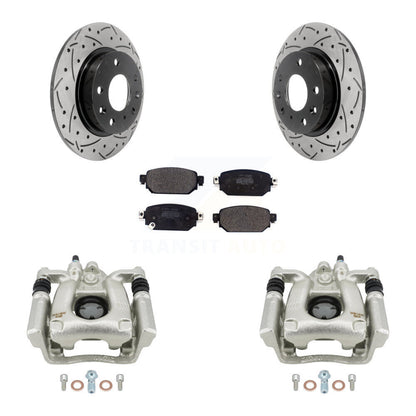 Kit de plaquettes semi-métalliques de Rotor de fente d'étrier de manteau de frein arrière pour Mazda 3 Spor