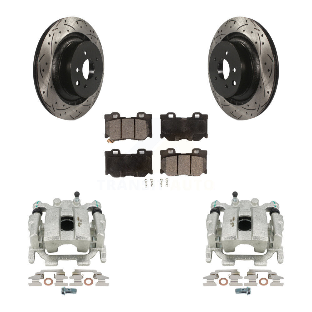 Kit de plaquettes en céramique pour étrier de frein arrière, Rotor à fente percé, pour INFINITI G37 AW 10-13