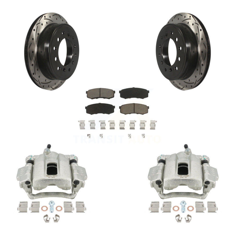 Kit de plaquettes en céramique pour étrier de frein arrière, Rotors à fentes, pour Toyota FJ Cruise 10-14