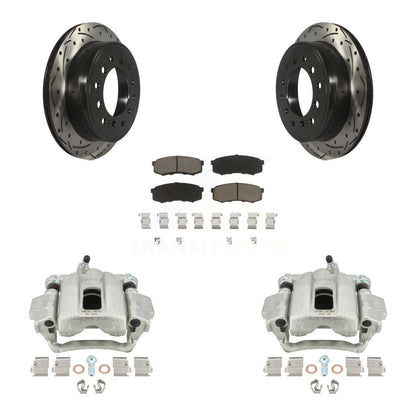 Kit de plaquettes en céramique pour étrier de frein arrière, Rotors à fentes, pour Toyota FJ Cruise 10-14