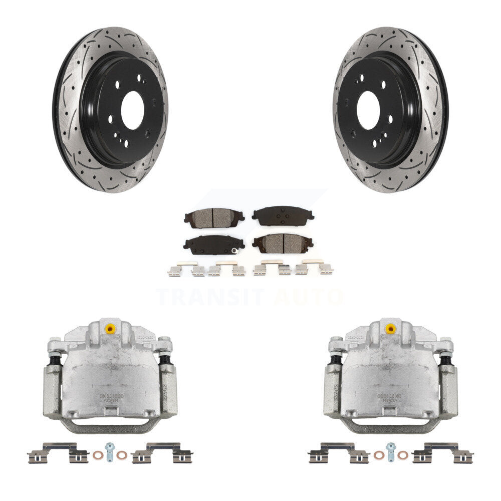 Kit de plaquettes semi-métalliques pour étrier de frein arrière, Rotors à fentes, pour Chevrolet 1500 L
