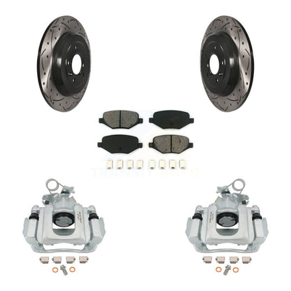 Kit de plaquettes semi-métalliques pour étrier de frein arrière, Rotors à fentes, pour Ford Edge Lincol