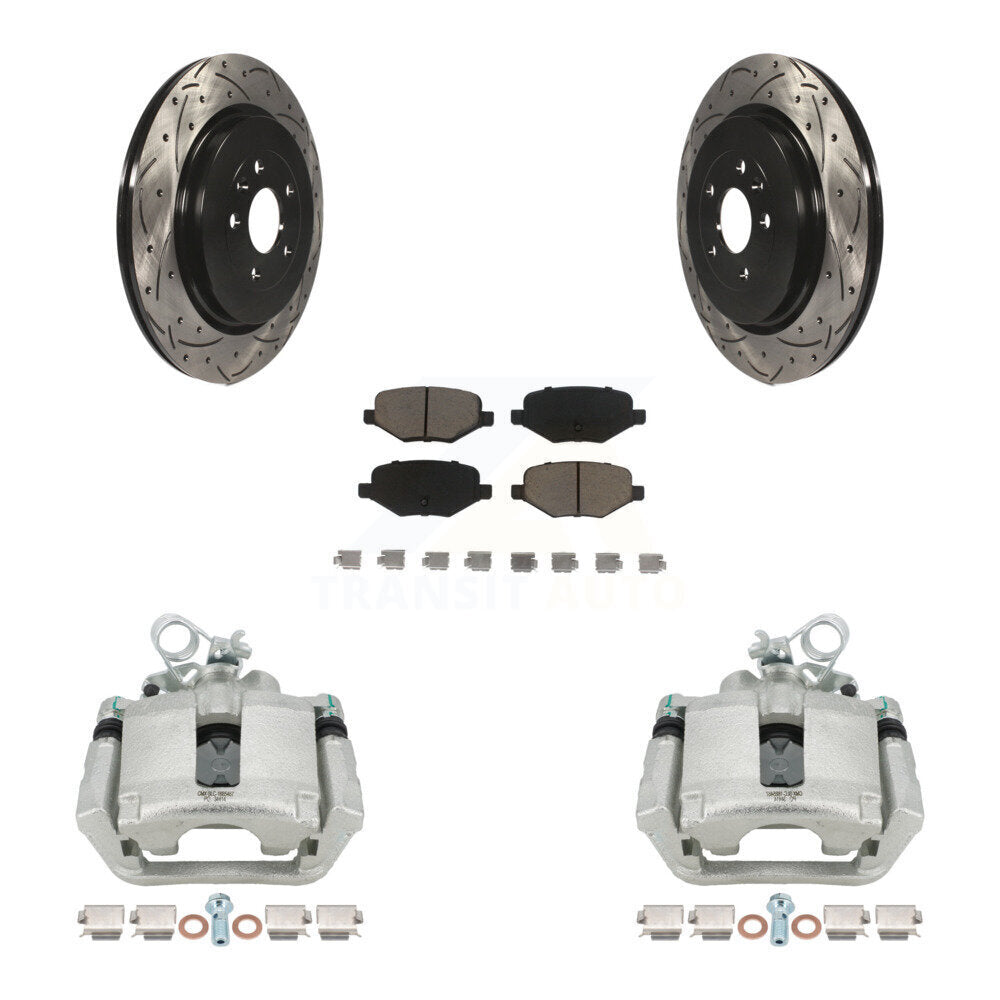 Kit de plaquettes en céramique pour étrier de frein arrière, Rotor à fente, pour Ford Explorer Police MK