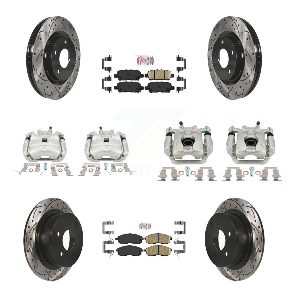 Kit de plaquettes en céramique pour étrier de frein avant et arrière, Rotor à fente (10 pièces) pour Nissan Juk