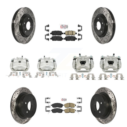 Kit de plaquettes en céramique pour étrier de frein avant et arrière, Rotor à fente (10 pièces) pour Nissan Juk