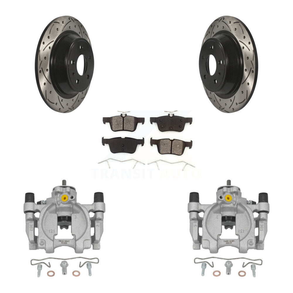 Kit de plaquettes semi-métalliques pour perceuse à étrier de frein arrière, Rotor fendu, pour Ford Fusion MK